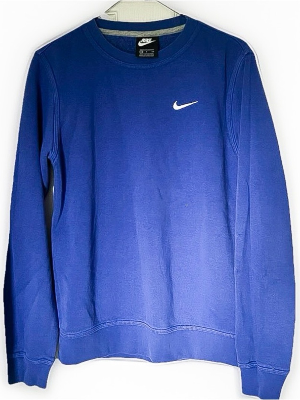Nike Royal Blue Crewneck Sweatshirt with Swoosh Womens Small